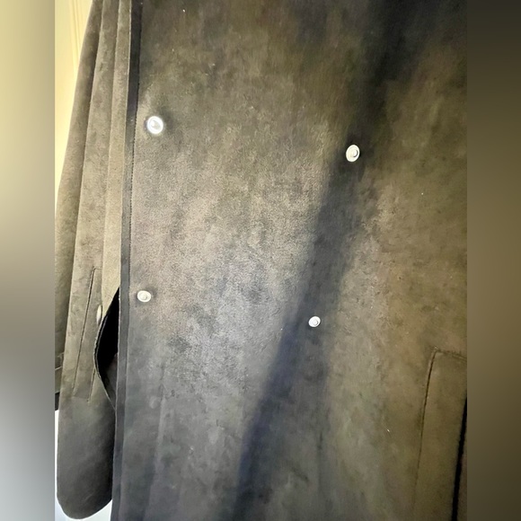 Slinky® Brand Women's xl Faux Suede Jacket black  Double Breasted - Picture 5 of 6